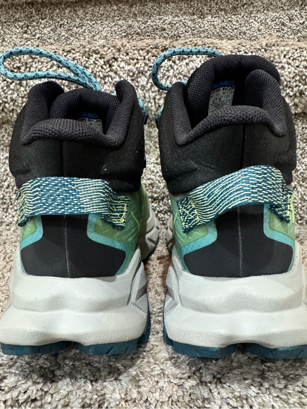 Women’s 5B Hoka Trail Code GTX Waterproof Hiking Boots Blue Teal GORE-TEX Shoes - Picture 4 of 7